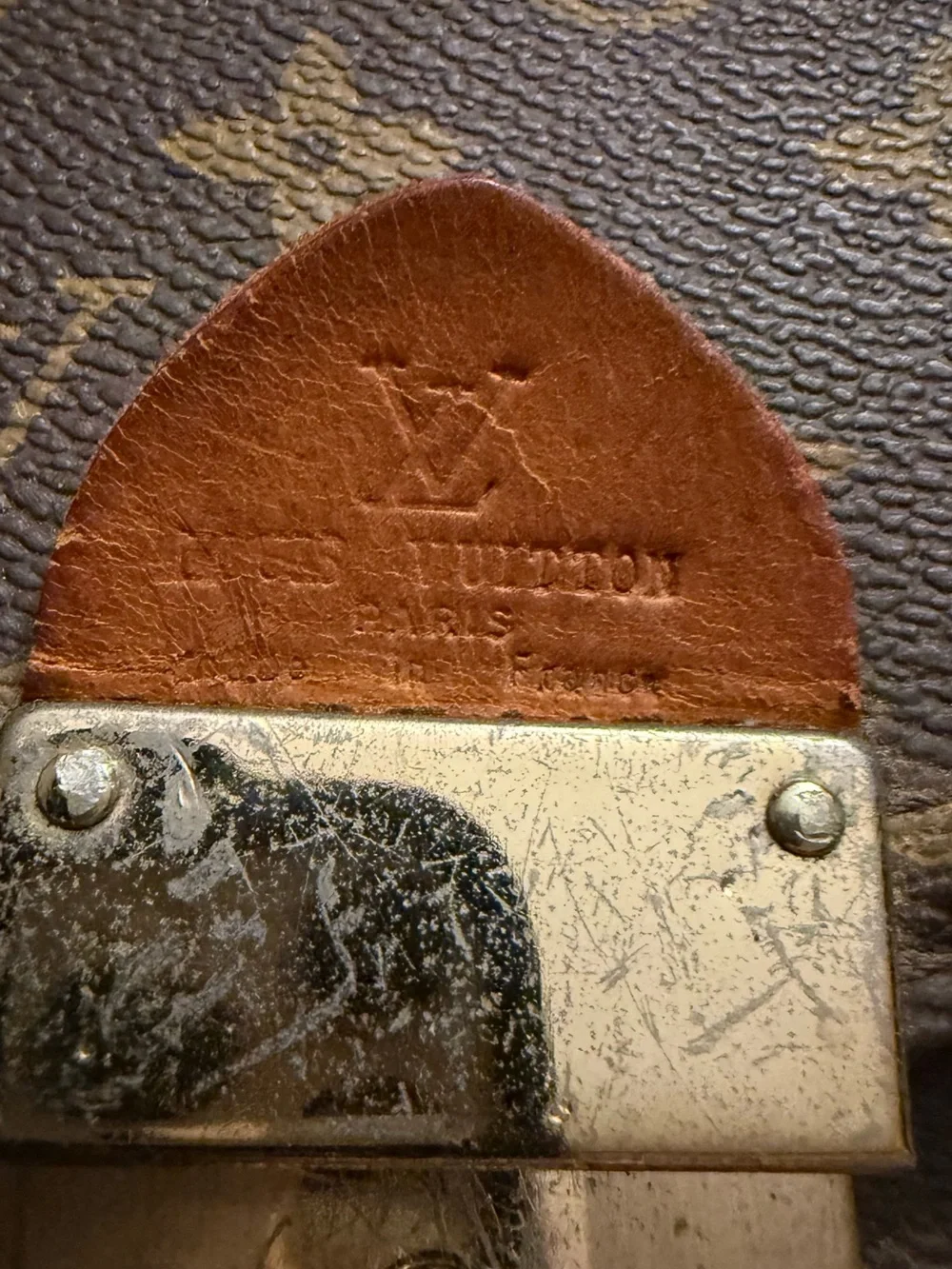 Louis Vuitton Brown Monogram Canvas Briefcase with Gold Hardware